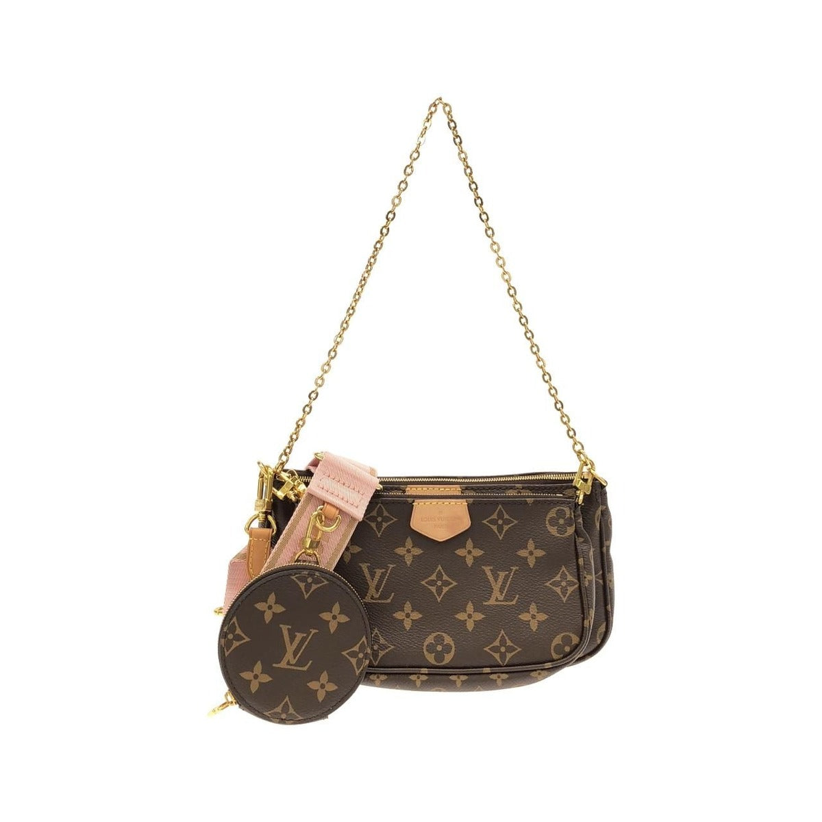 Louis Vuitton Monogram Multi Pochette Shoulder Bag Brown Marron