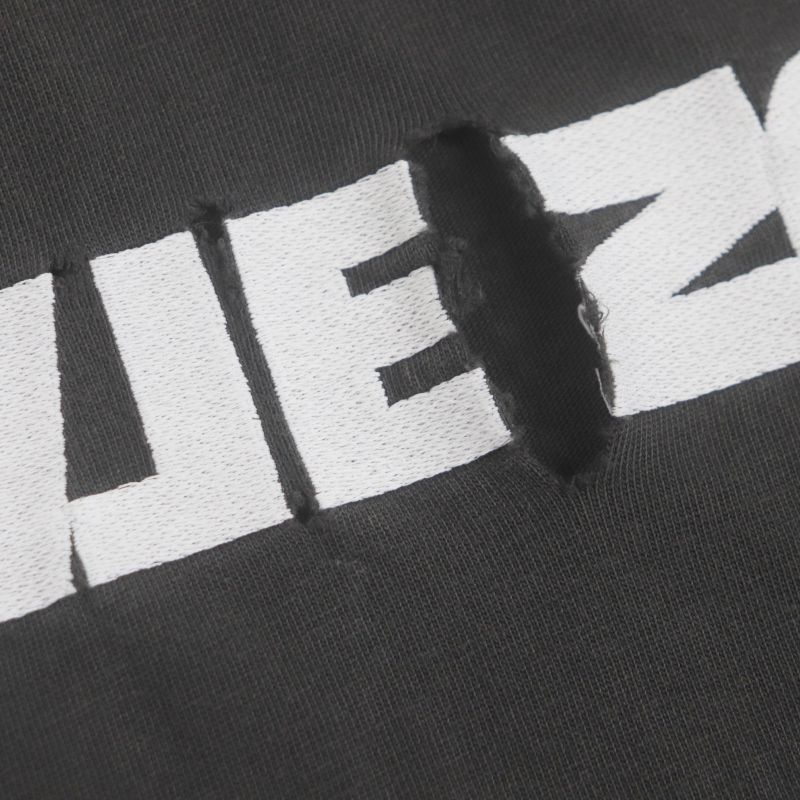 Balenciaga 675016 Unifit Turning Logo Oversized Damaged Crew Neck Short Sleeve