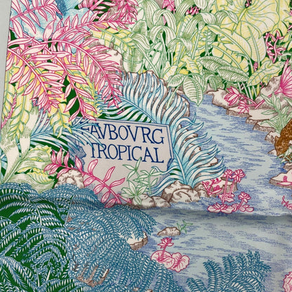 Hermes Scarf Carre 90 100% Silk Faubourg Tropical Multicolor — view 6