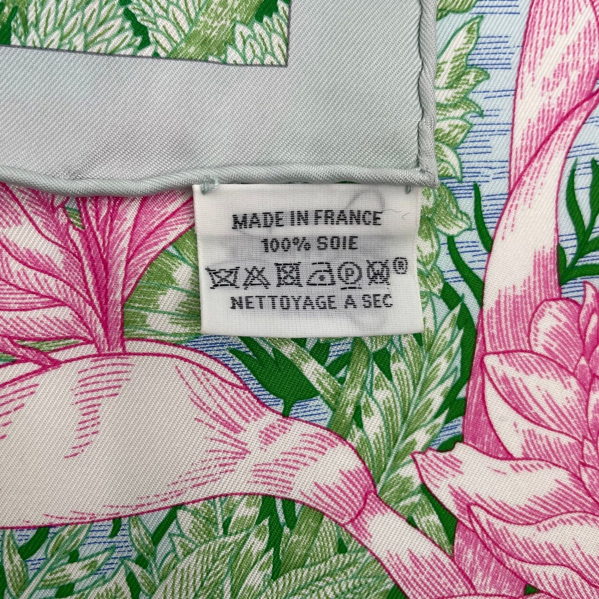 Hermes Scarf Carre 90 100% Silk Faubourg Tropical Multicolor — view 10