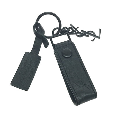 Saint Laurent (Yves Saint Laurent) Key Holder Key Ring Logo Plate Type