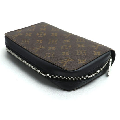 Louis Vuitton Zippy XL Long Wallet Round Zipper Monogram Macassar M61506 Ca2198