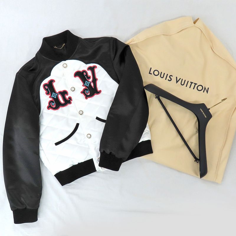 Louis Vuitton Bicolor Satin Bomba Jacket Blouson Jacket 24AW Rm242m 48