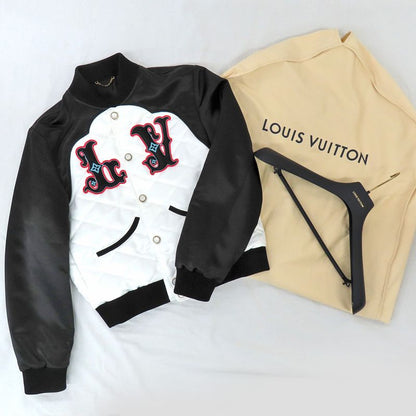 Louis Vuitton Bicolor Satin Bomba Jacket Blouson Jacket 24AW Rm242m 48