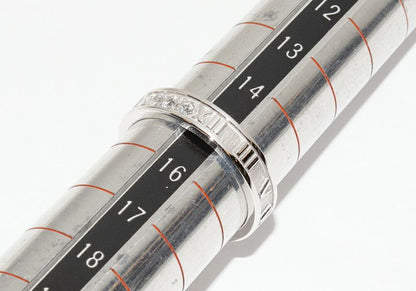 Tiffany & Co Ring 18K White Gold Diamond 3P Atlas Narrow Ring