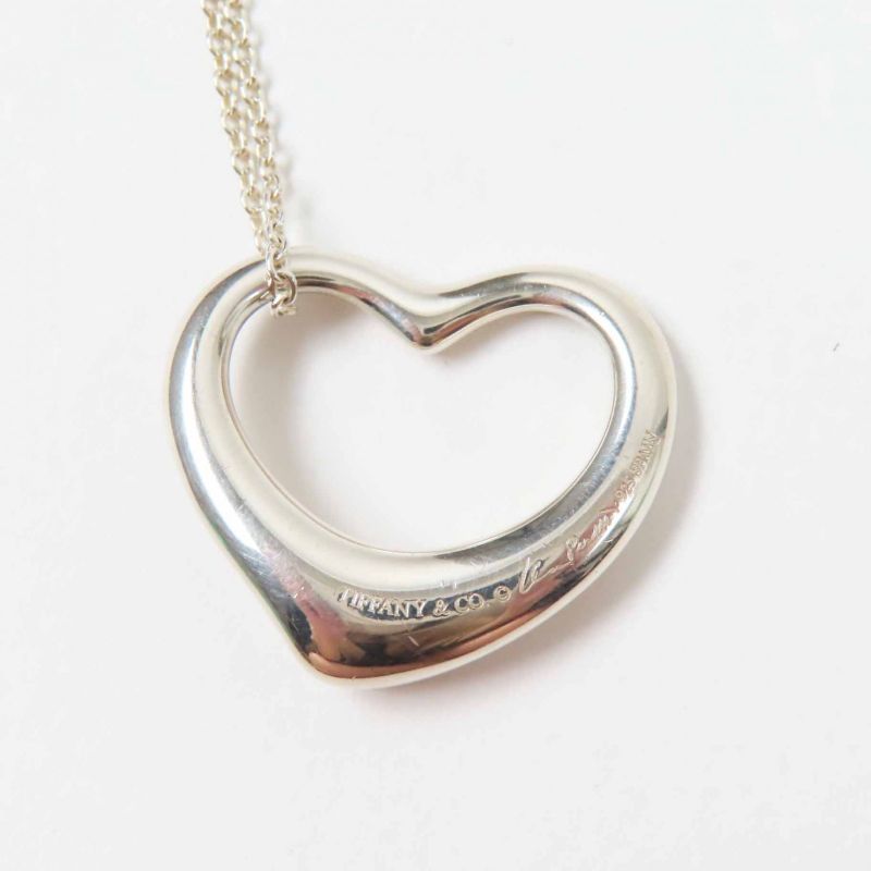 Tiffany & Co Open Heart Medium Necklace / Pendant Sv925 Silver