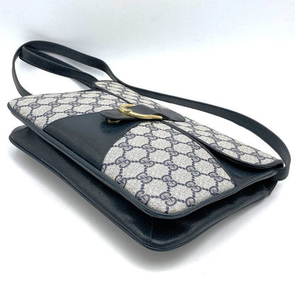 Gucci 378 001 Shoulder Bag GG Supreme Leather Navy Old Gucci Vintage Ladies Men