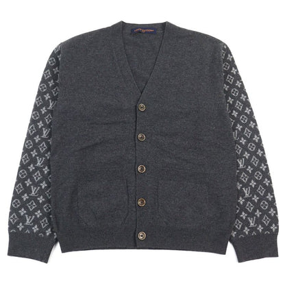 Louis Vuitton 23SS 1aatly Monogram Mixed Cashmere Cardigan Wool Jacquard V-neck