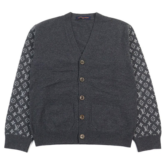 Louis Vuitton 23SS 1aatly Monogram Mixed Cashmere Cardigan Wool Jacquard V-neck