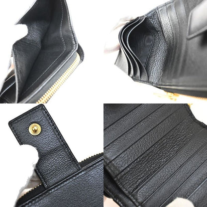 YVES Saint Laurent Yves Saint Laurent Compact Wallet Bifold Wallet Zipper Black