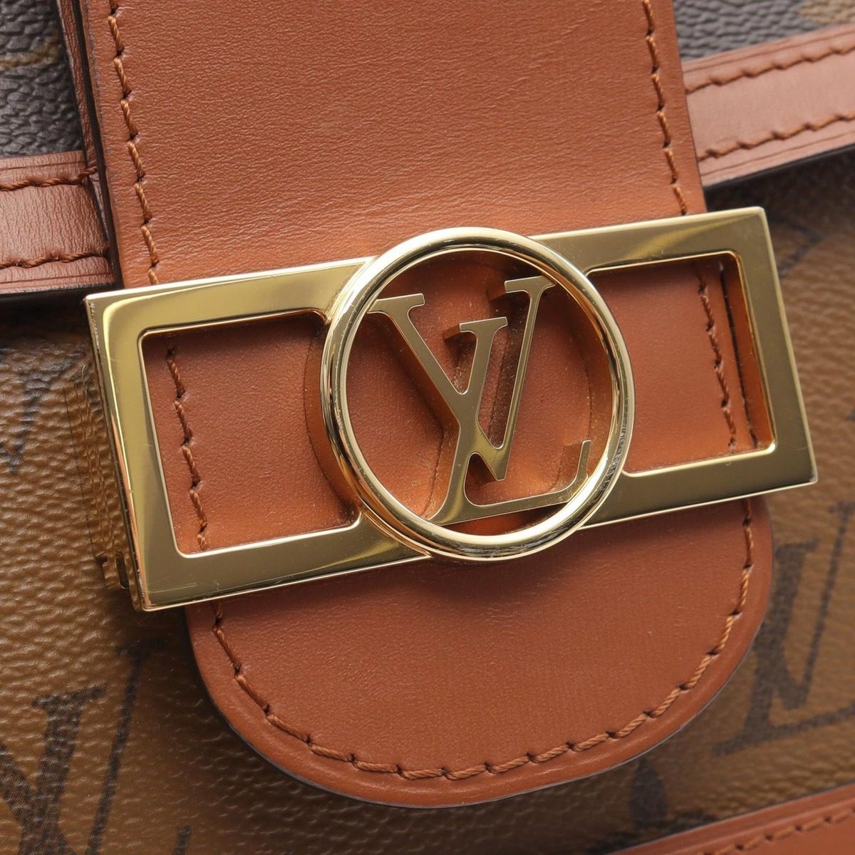Louis Vuitton Shoulder Bag Dauphine MM Canvas Leather — view 10