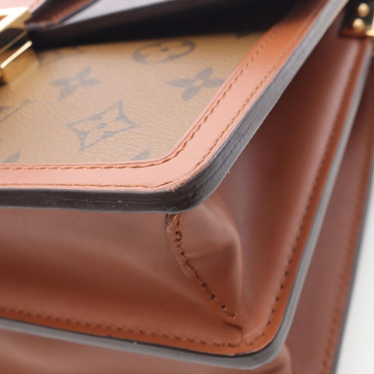 Louis Vuitton Shoulder Bag Dauphine MM Canvas Leather — view 8