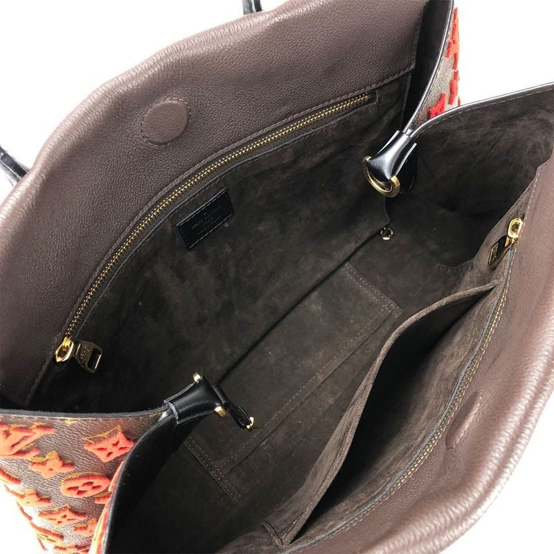 Louis Vuitton Tote W PM Monogram Tuftage Red Logo