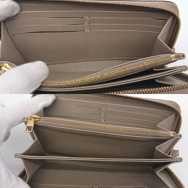 Louis Vuitton Zippy Wallet Empreinte Bi-color Beige With IC Chip Box