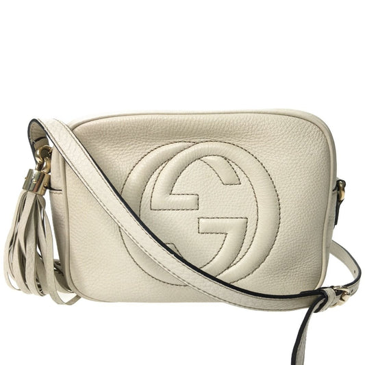 Gucci Soho Interlocking G Small Disco Bag Shoulder White