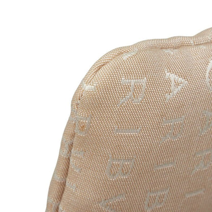 Bulgari Logomania Pochette Shoulder Bag Beige Brown Canvas Leather Women Bvlgari