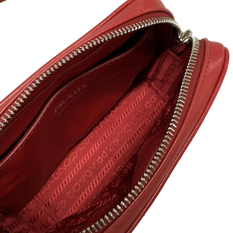 Prada Waist Pouch Diagram Red Leather