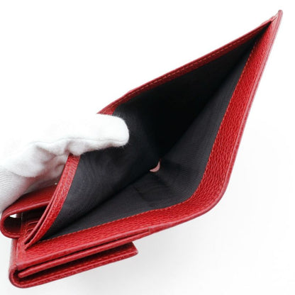 Gucci GG Marmont 456122 Leather Red Ladies Fold Wallet