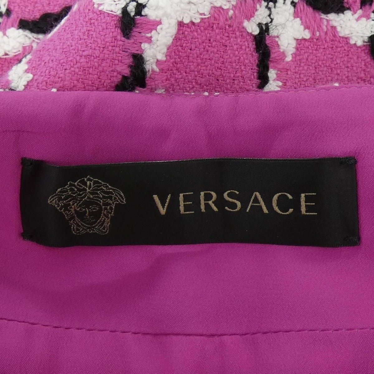 Versace Skirt Tweed Pink 38 — view 4