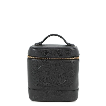 Chanel Vanity CC Logo Caviar Leather Vertical Pouch