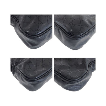 Gucci Imprime Black Silver Hardware PVC 208463 Business Bag Tote Men 505475