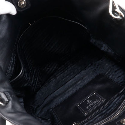 Prada Logo Ws7654 Leather Black Ladies Tote Bag