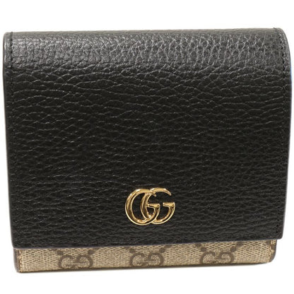 Gucci L Shaped Zipper Fold Wallet With Coin Purse GG Supreme Bi-color Medium