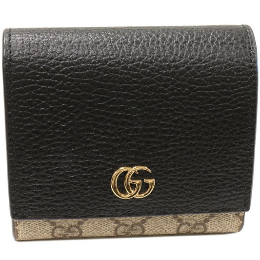 Gucci L Shaped Zipper Fold Wallet With Coin Purse GG Supreme Bi-color Medium