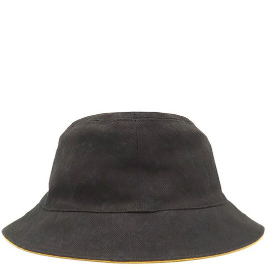 Louis Vuitton Hat Chapeau Monogram Denim Cotton Polyester Black and Yellow M