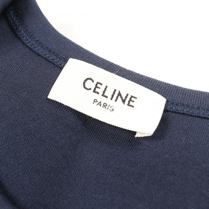 Celine Short Sleeve T-Shirt Triomphe Navy Cotton — view 3