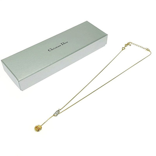 Christian Dior GP Logo Bottle Lid Motif Necklace
