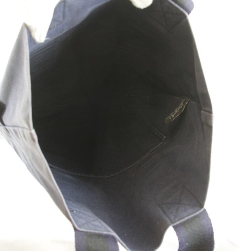 Hermes Fourre Tout Cabas Tote Bag Canvas Navy