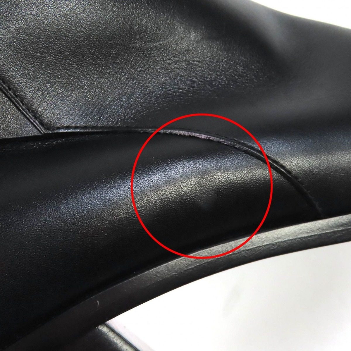 Hermes Jill 60 Glenan Buckle Side Zip Leather Heel Short Boots Black 36.5 — view 13