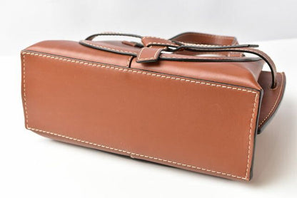 Loewe Handbag Gate Top Handle Mini Shoulder Bag 2way Loewe Bag Leather Brown