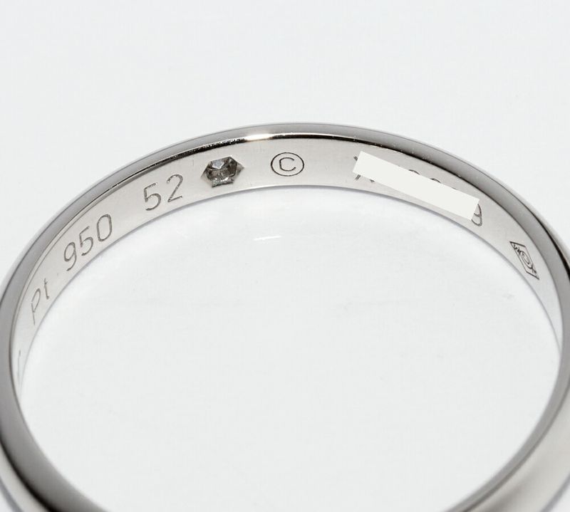 Cartier Ring Pt950 Diamond 1P (001ct) Classic Wedding Ring 1895 Wedding Ring