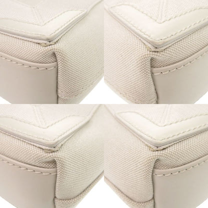 Balenciaga 2WAY With Pouch Navy Cabas Su XS 390346 Canvas White Handbag White