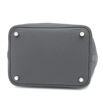Hermes Handbag Picotin Lock PM Eclat Taurillon Clemence Vorsoft Ardoise × Gris