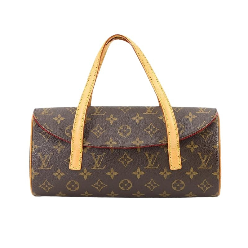 Louis Vuitton Monogram Sonatine Hand Bag Brown Gold Hardware