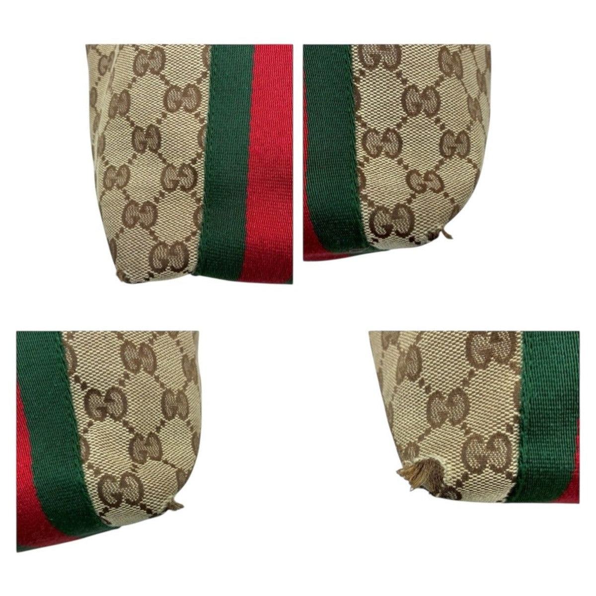 Gucci Sherry Line Beige Gold GG Canvas Leather Tote — view 4