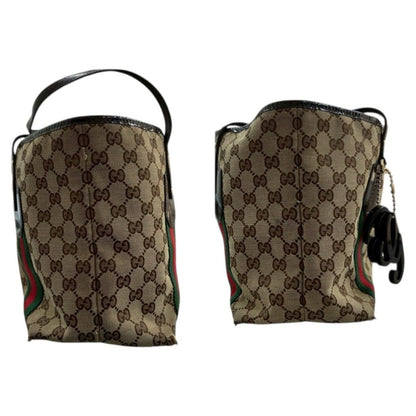 Gucci Sherry Line Beige Gold GG Canvas Leather Tote — view 7