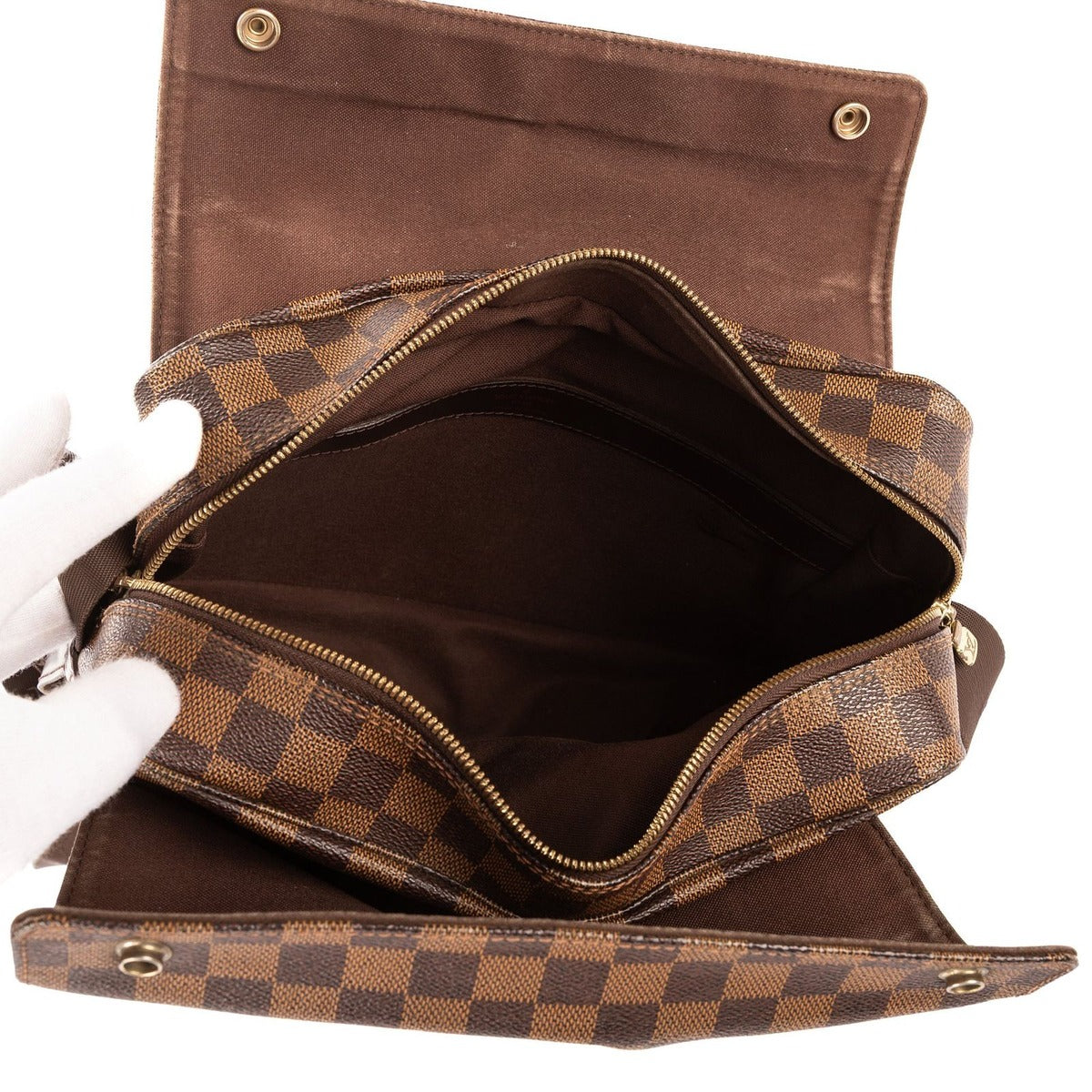 Louis Vuitton Naviglio Daque Brown Damier Ebene Shoulder Bag Dark — view 9