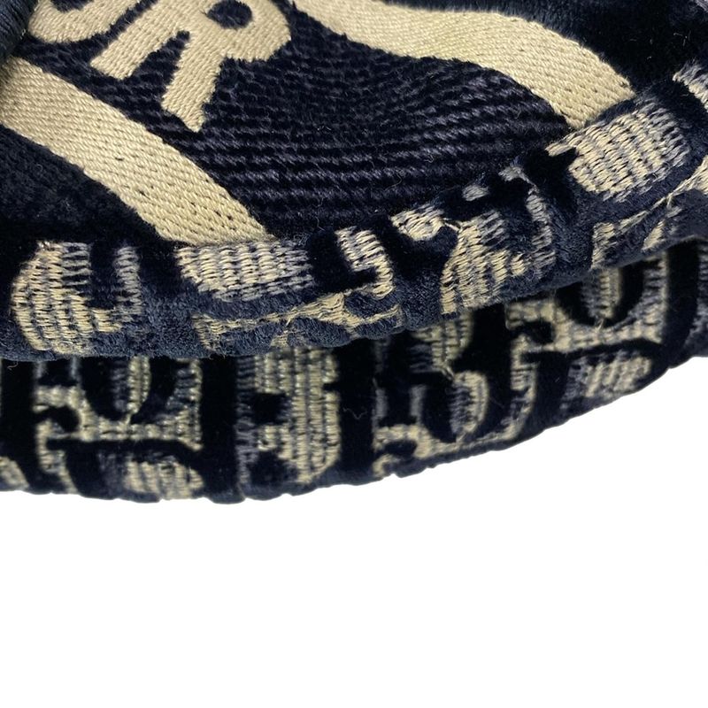 Dior/christian Dior Handbag Saddle Bag Navy Ivory And Gray