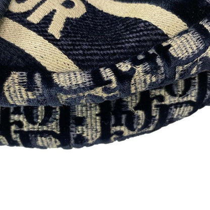 Dior/christian Dior Handbag Saddle Bag Navy Ivory And Gray