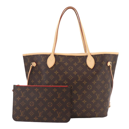 Louis Vuitton Monogram Neverfull Tote Brown Cerise