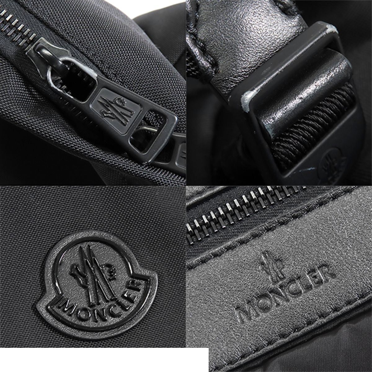 Moncler Pierrick Black Nylon Polyester Backpack — view 8