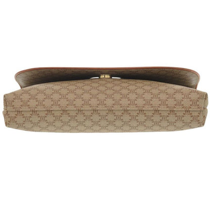 Celine Macadam Pvc/leather Beige Shoulder Bag 0023 Celine
