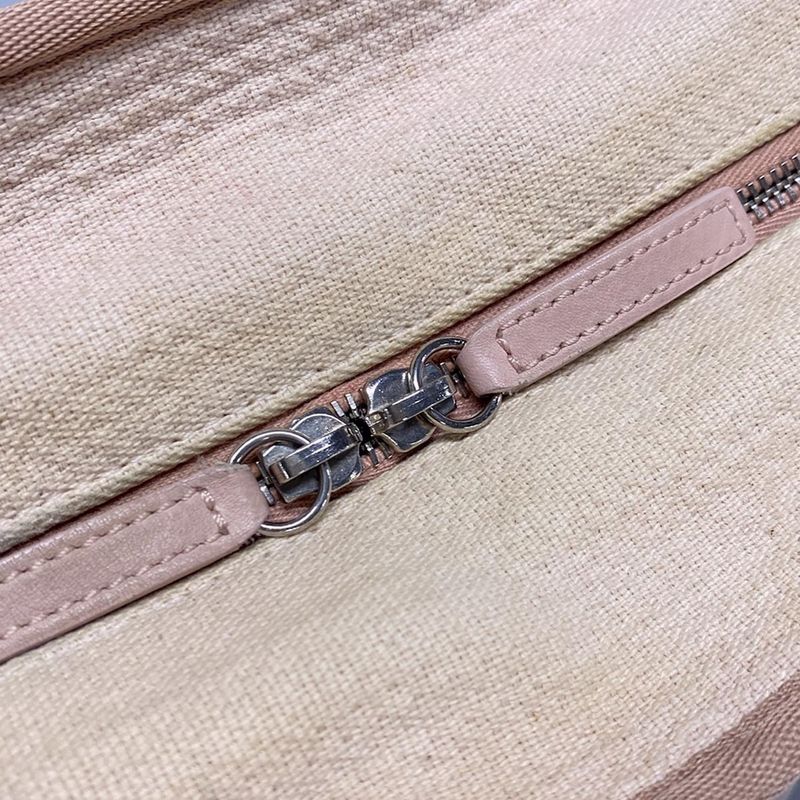 Chanel Shoulder Bag Deauville Beauring Bag Pink Chain Shoulder/2way/silver