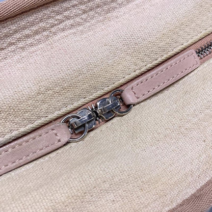 Chanel Shoulder Bag Deauville Beauring Bag Pink Chain Shoulder/2way/silver