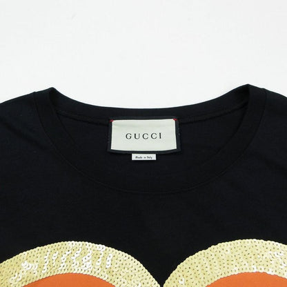 Gucci 20ss Logo Heart Sequin Short Sleeve T-Shirt Cut and Sewn 492347 Xjb72