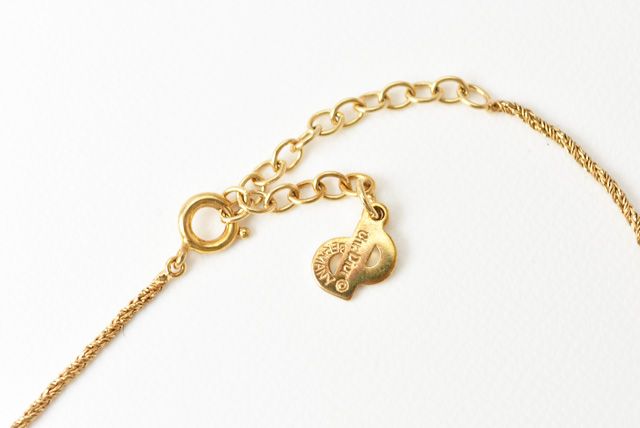 Christian Dior Necklace Vintage Square Gold